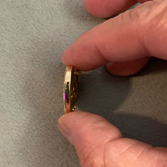 Uocycled Heart Pendant in Brown and in Gold Tone - Picture 3 of 5